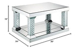 Coffee Table, Mirrored and Faux Crystals